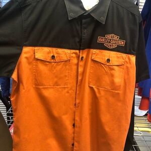 Harley Davidson Men’s Staple Colorblock Shirt, Short Sleeve, Size L